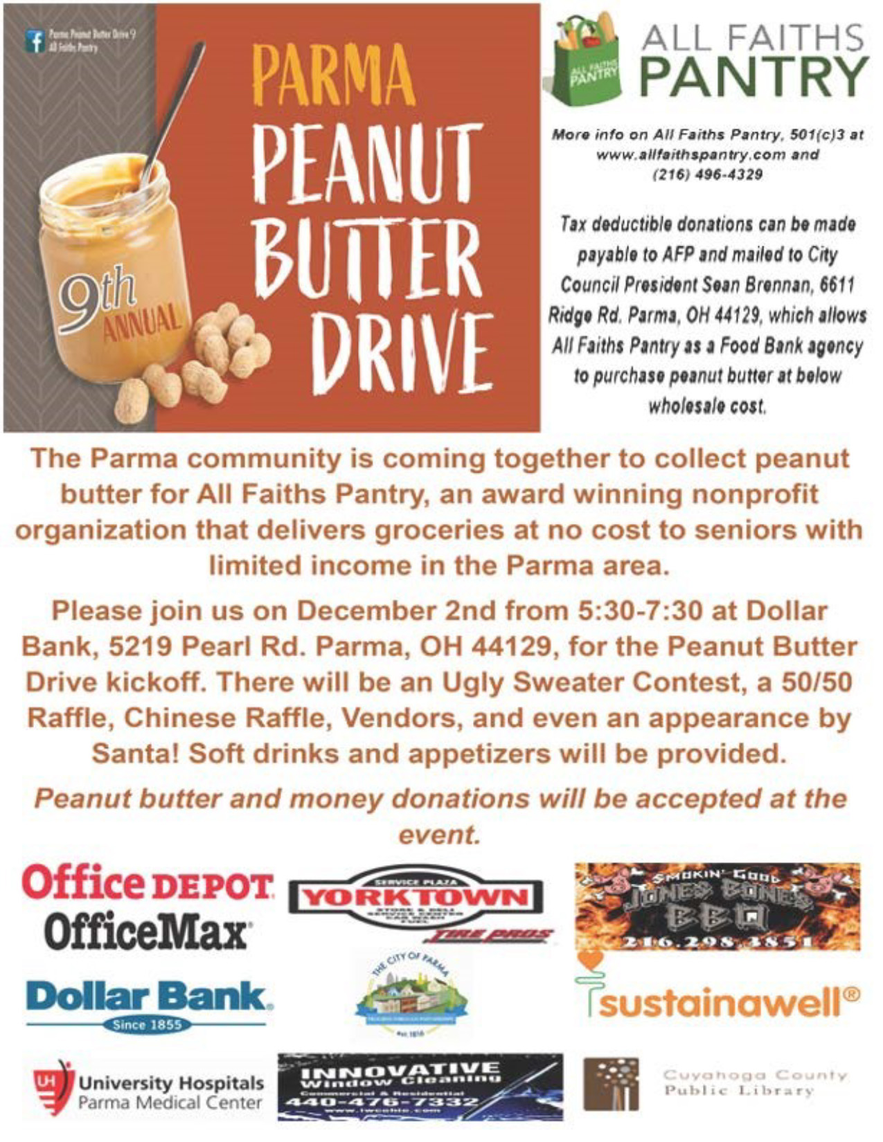Parma Peanut Butter Drive Event